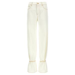 Darkpark White Cotton Straight-Leg Women's Jeans